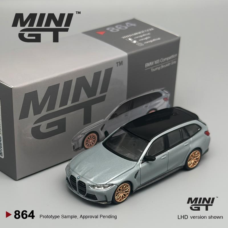 MINIGT 864 Металлический серый BMW M3 Competition Touring Бруклин 1:Модель автомобиля из 64 сплавов