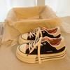 Модная корейская обувь Эспадрильи для женщин Сабо Платформа 2025 Маленькие Новые Ретро Криперы Ткань Холст Эспадрильи Сабо Платформа 20