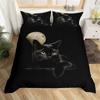 Мягкий комплект постельного белья с кошкой Набор пододеяльников Подарки для любителей кошек Комплект постельного белья Милый узор с котенком Животная тематика Двуспальный Размер Queen King-Sized Размеры Комфортное одеяло