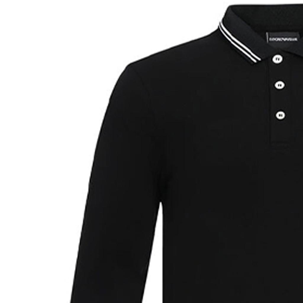 EMPORIO ARMANI Polo Shirt Men's Black 8N1F36-1JPTZ-0999