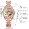 Xiaomi 6PCS Luxury Rhinestone Women Quartz Watch Heart Jewelry Set Fashion Arabic Stainless Steel Wristwatches Reloj Mujer (Without Box