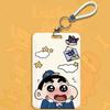 Cartoon Crayon Shin-Chan Id Badge Card Holder Lanyard Bus Card Student Card Case Neck Strap Credentials Photo Protector Cover