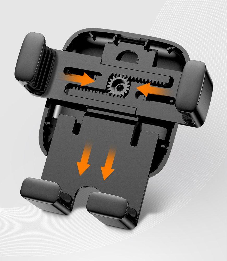 Baseus Gravity-Fit Car Vent Phone Mount Holder: Universal Fit for 4.7"-6.6" Smartphones - Black