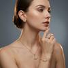 Luxury swan zircon necklace, earrings, ring, bracelet set, high-end fashion accessory four-piece set