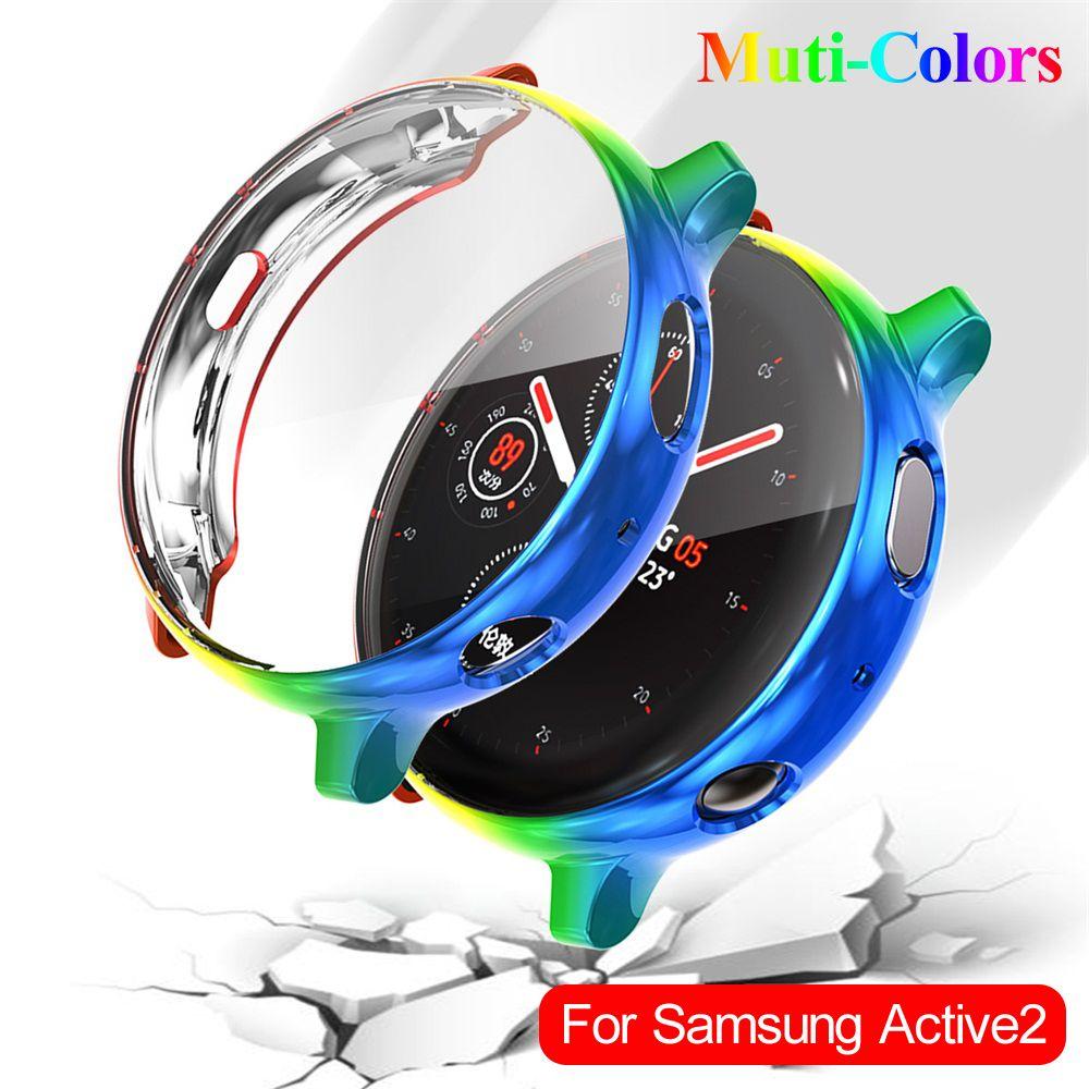 Slim Bumper Frame Full Screen Protector Protective Cover Watch Case Coloful Plating TPU Case