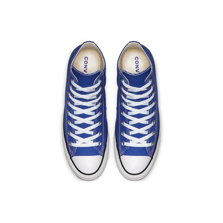 Converse Chuck Taylor All Star Сезонный цвет Удобные высокие парусиновые кеды Унисекс Синий Белый 164934C