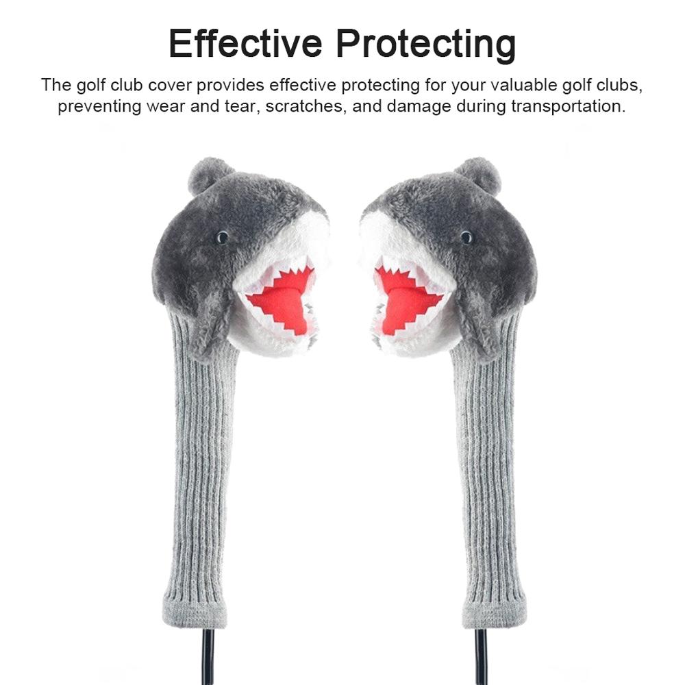 Головной убор для гольф-клюшки для 1/3/5 Fairway Woods Driver Hybrids, плюшевый головной убор с животными