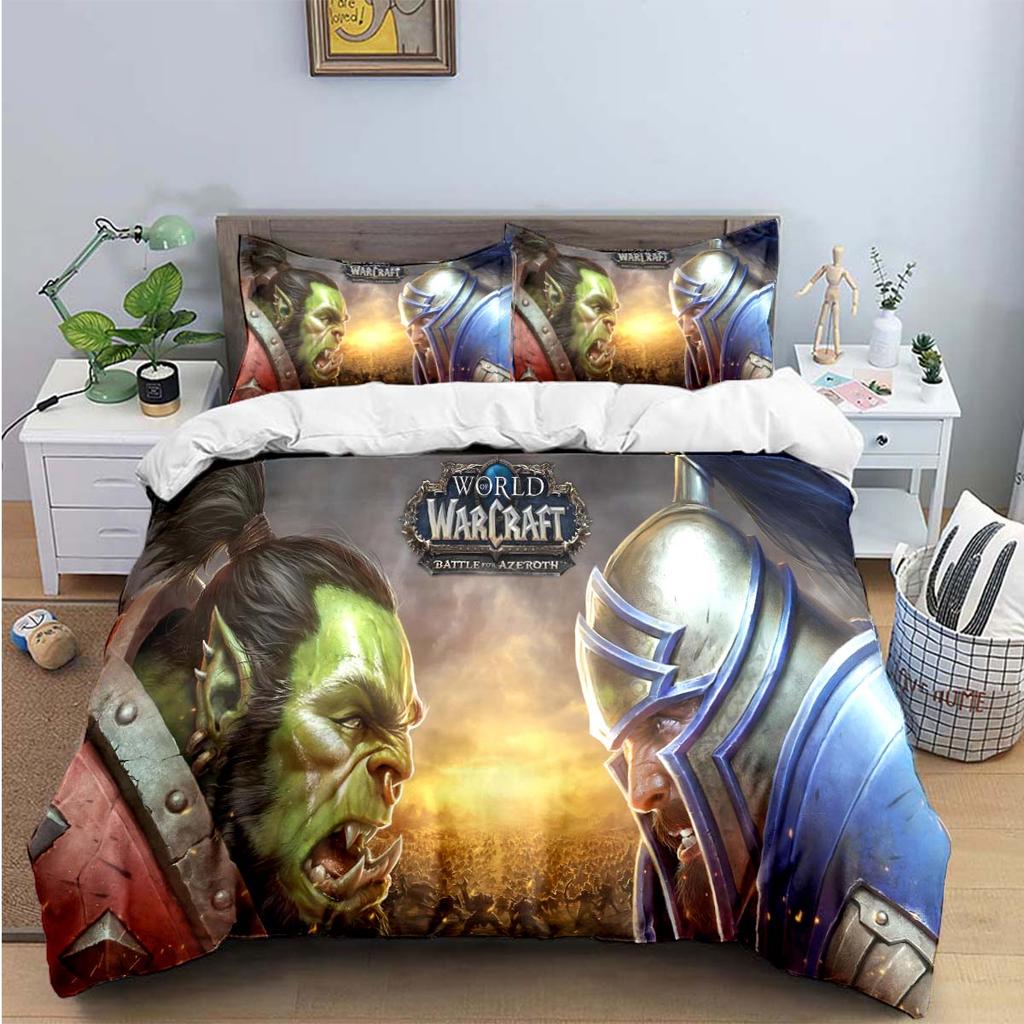 Горячая Мода 3D Игра W-Warcraft Печать Комплекты Постельного Белья Набор Постельных Принадлежностей Пододеяльник Комплект Покрывала Постельное Белье Роскошный Подарок