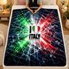 Flannel BlanketItaly Football Warm Soft Throw Blanket for Indoor Sofa Bed Living Room Use
