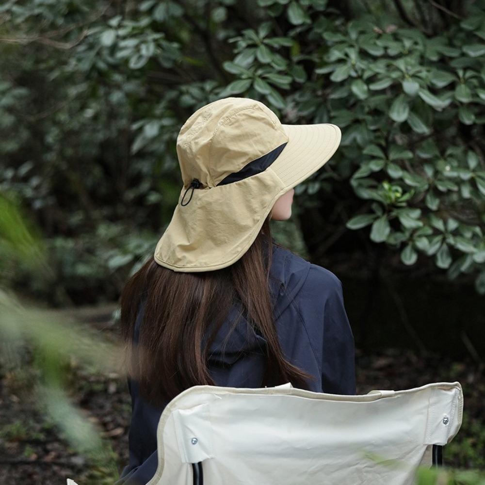 Wide Brim Shawl Sunshade Hat Sun Protection Men Fisherman Hat Neck Protection Sun Cap Sports
