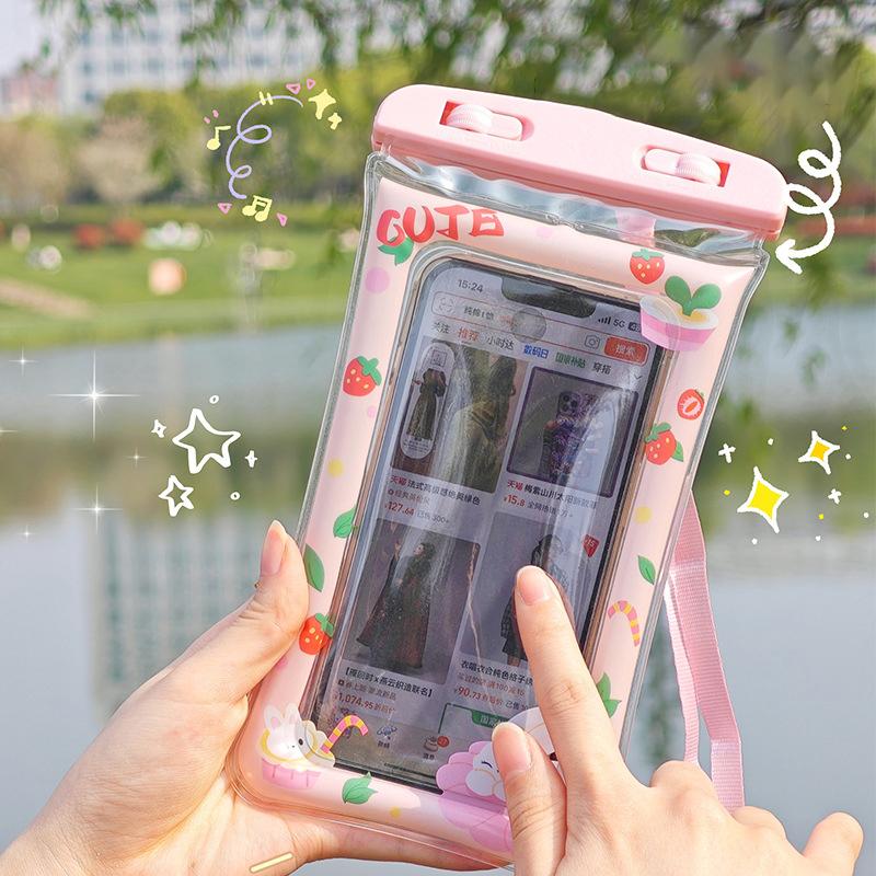 Водонепроницаемый мультяшный чехол для телефона Дрифт Дайвинг Плавательная сумка Подводный сухой мешок Чехол-крышка Для телефона Водные виды спорта Пляж Бассейн Лыжи