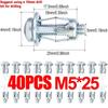 20/40PCS Jack Nuts Screw Petal Screw Anchors Expansion Plugs for Curtain Expansion Clamp Rivet Lock Bolt Jack Nut Bolt Fasteners