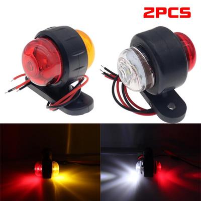 2x 12 В 24 В боковой габаритный фонарь, фары для грузовика, прицепа, светодиодные габаритные фонари для грузовика, трактора, габаритные огни, красный, белый/янтарный