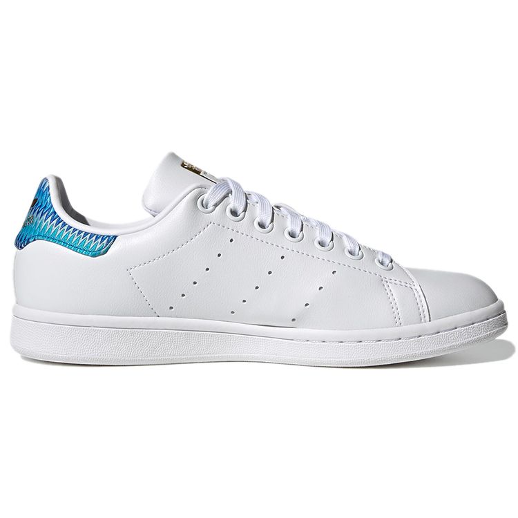 adidas Stan Smith Бело-Синие Женские Кроссовки Облако-Белое Золото-Металлик H05054