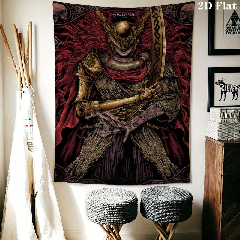 Malenia Valkyrie Wall Hanging Printed Fabric Blanket Decorative Tapestries for Bedroom Living Room Home Decor