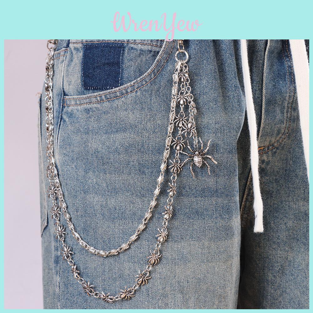 Gothic Dark Web Waist Chain For Men And Women Fashion Accessory With Tassels