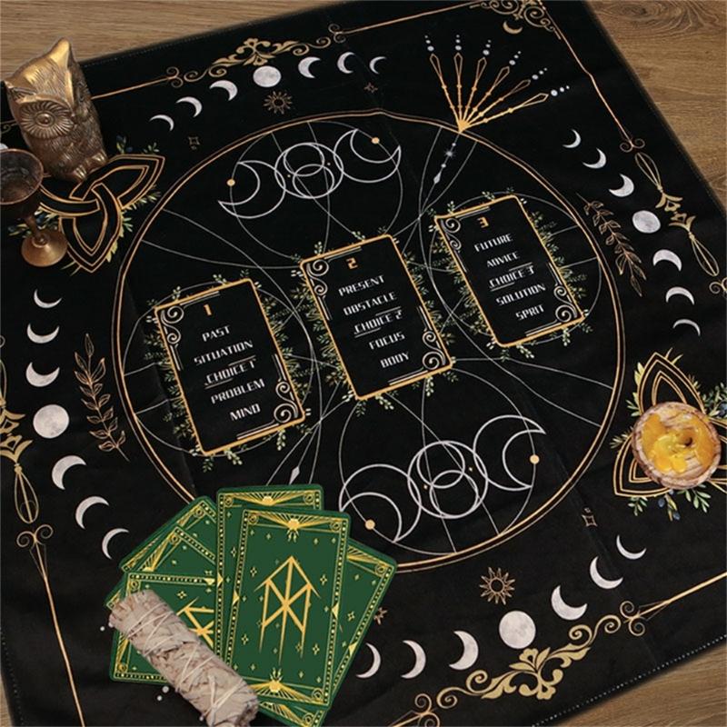 Скатерть для гадания Астрология Скатерть для алтаря Квадратная Скатерть для гадальных карт Скатерть для стола Колдовство Скатерть для колоды Прочная