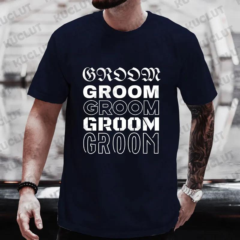 Team Groom Squad T-shirt Engagement Wedding Graphic Y2k Evg Tops Best Man Blouses Boyfriend Single Farewell Bachelor Party Tees