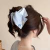 Striped Triangular Shark Hair Clip Fashion Matte Non-slip Hairpin for Women Girls Weekend Outing Hair Styling Accessory