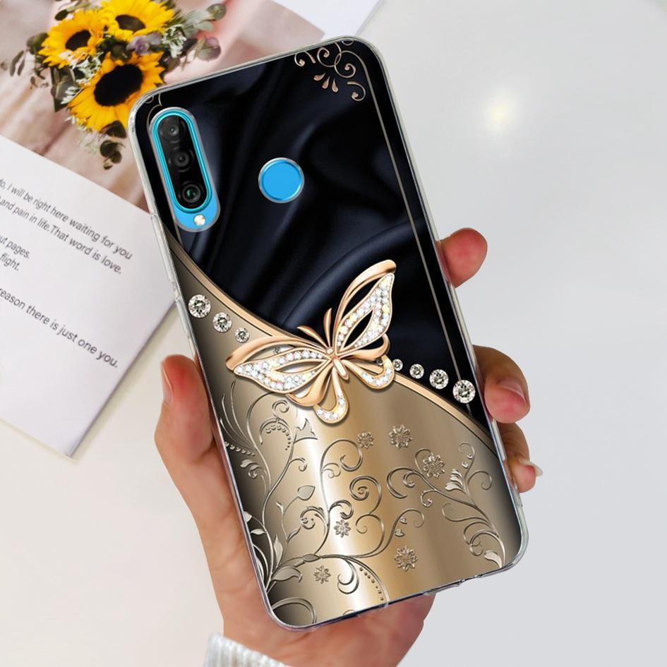 For Huawei P30 Lite Case MAR-LX1M MAR-L21A MAR-LX1A Cute Astronaut Cover Clear Silicone Bumper For Huawei P30 Pro Lite P 30 Capa
