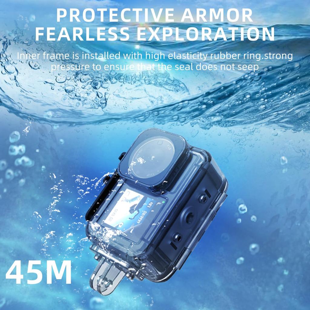 Водонепроницаемый чехол для подводной фотосъемки DJI Osmo Action 5 Pro, водонепроницаемый чехол для подводной фотосъемки, глубина 45 м, давление, аксессуары для подводной фотосъемки