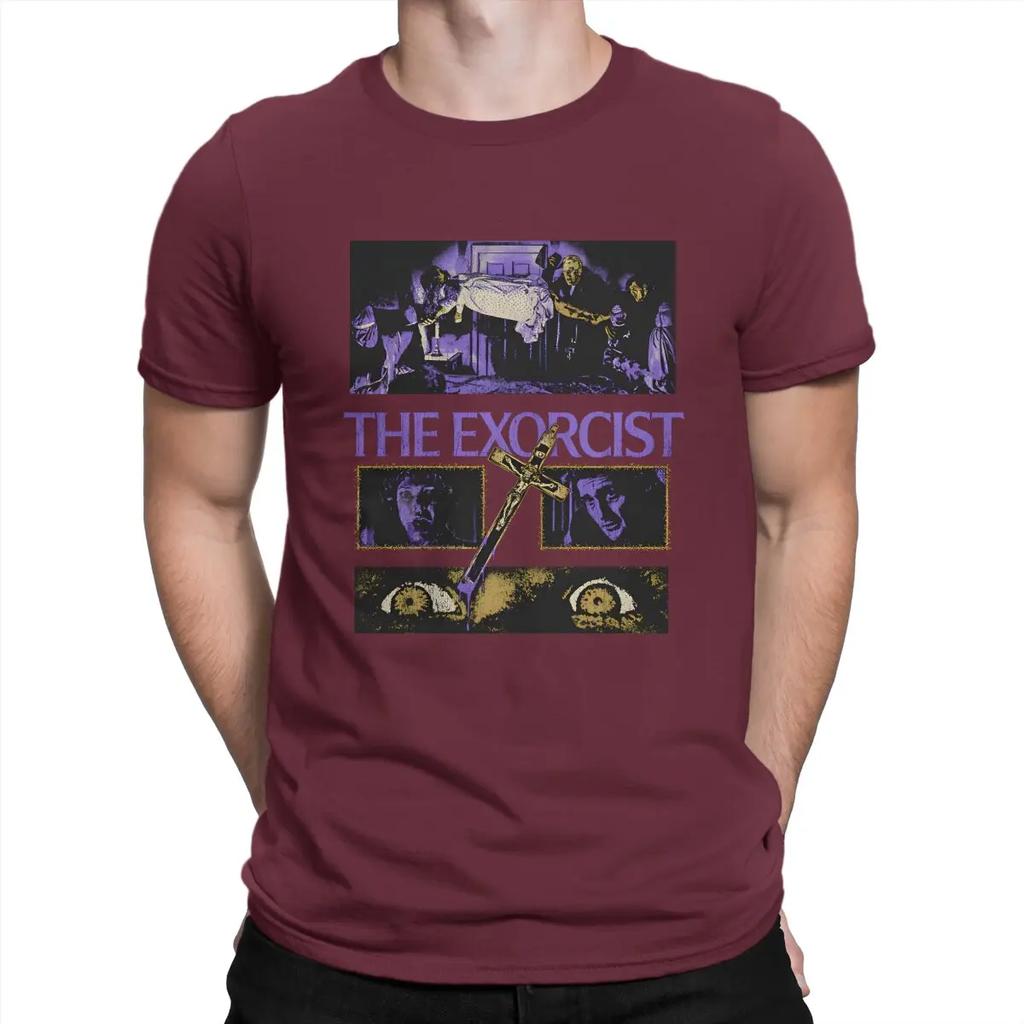 Funny Nobody T-Shirts for Men Crew Neck 100% Cotton T Shirts T-The Exorcist Short Sleeve Tee Shirt Adult Clothes