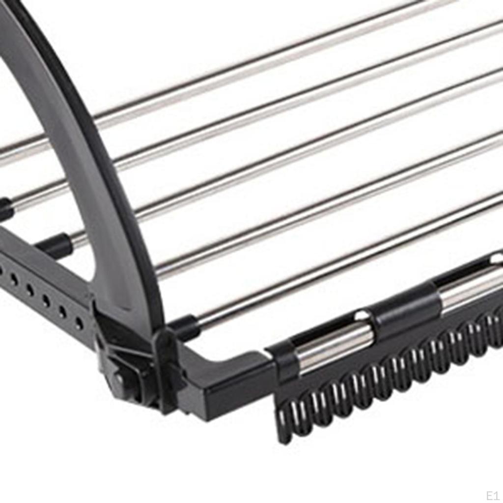 Balcony Clothes Drying Rack Adjustable 32x40cm Towel Holder Foldable for Over Door Radiator