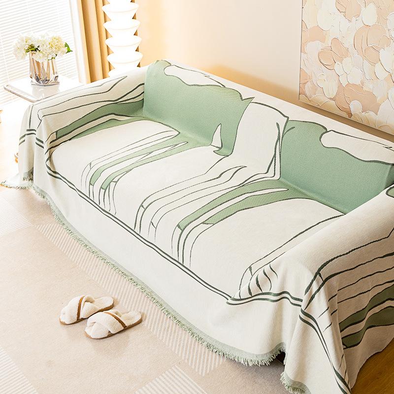 Атмосфера Чувство Четыре Сезона Универсальное Шенилловое Полотенце для Дивана с Лошадью Все Включено Универсальная Ткань для Чехла на Диван Нелипкая Шерсть Цельный