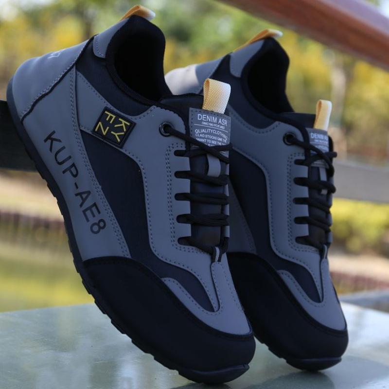 112197 people collect men's shoes autumn and winter high-end casual sports shoes leather surface waterproof travel shoes soft sole