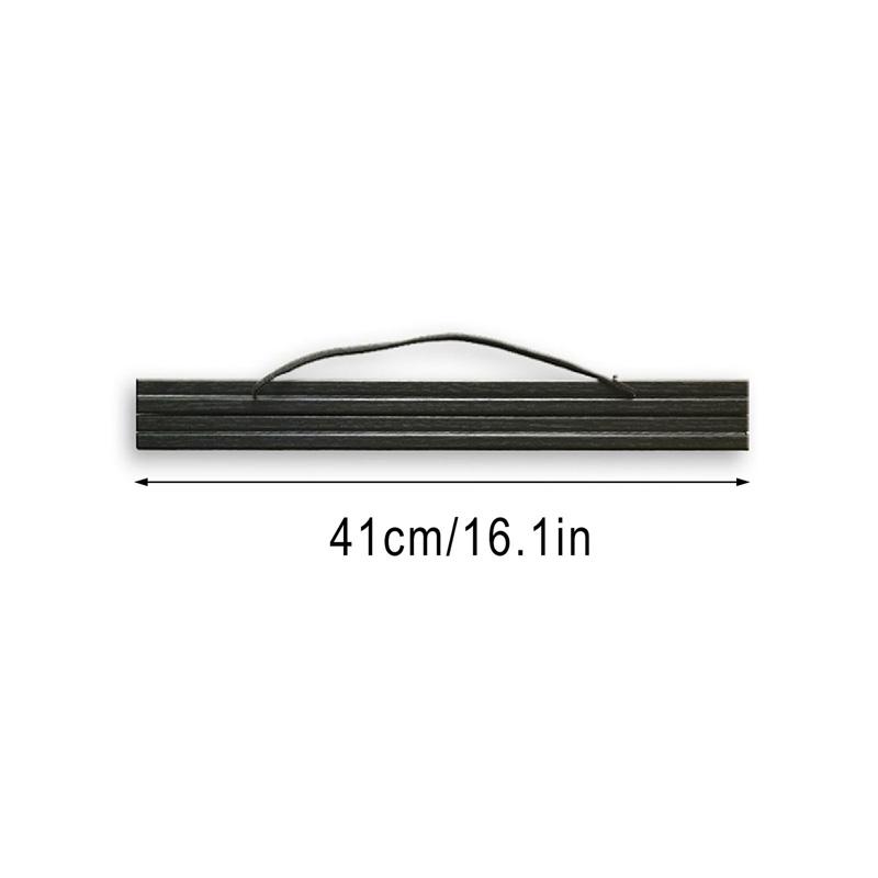 Магнитная вешалка для плаката, рамка из светлого дерева, деревянные рамы, вешалки для фото, художественная печать на холсте, настенная подвеска черного цвета