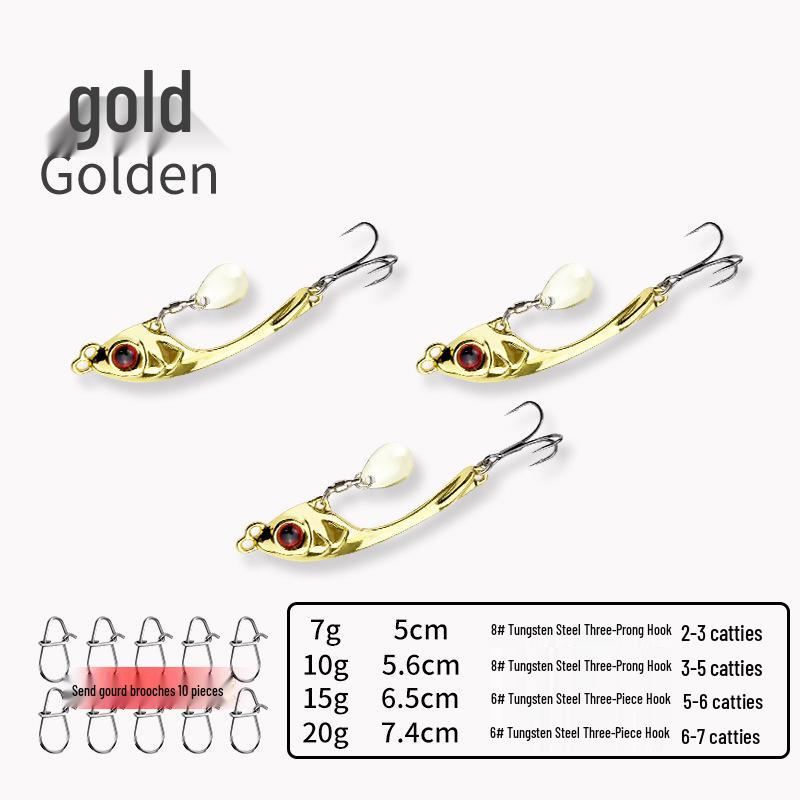 Бионическая вибрирующая приманка «Новолуние»: Металлическая блесна-вертушка с дальним забросом для всех слоев воды, Убийца сома