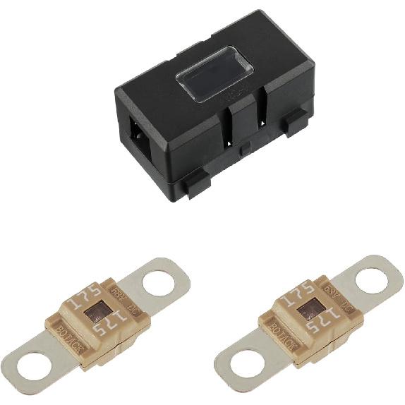 Midi Fuse Holder and 2 High Current Fuses for Cars, Trucks, Vehicles (100 Amp)