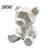 DIY Paintable Ornaments Polygon Bear Statue, Hand-Paint 3D Printed Ornament, Poly Geometric Customizable Art Decoration Nordic Style Sculpture,