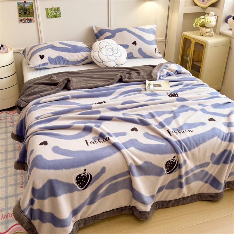 Yunjin Double-Sided Winter Fleece Blanket - Thick, Cozy Sofa Throw & Office Shawl