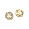 Copper Zirconium Inlaid 26 Letter Pendant For DIY Jewelry Making Craft Accessories
