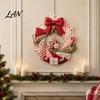 DIY Ornament Making Supplies Christmas Fabric Wreath Kit, Patchwork Beginner-Friendly Handmade Holiday Craft Personalized Door Decor Decoration