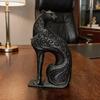 Elegant Office Desk Accessories 3D Printed Hollow Leopard Figurine, Modern Abstract Cheetah Sculpture Contemporary Room Ornament for Shelf, Minimalist