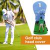 Чехлы для гольф-клюшек из искусственной кожи с мультяшным принтом, чехлы для головок паттеров для гольфа, гибридные чехлы для гольф-клюшек, аксессуары для драйверов, фервей, вудс