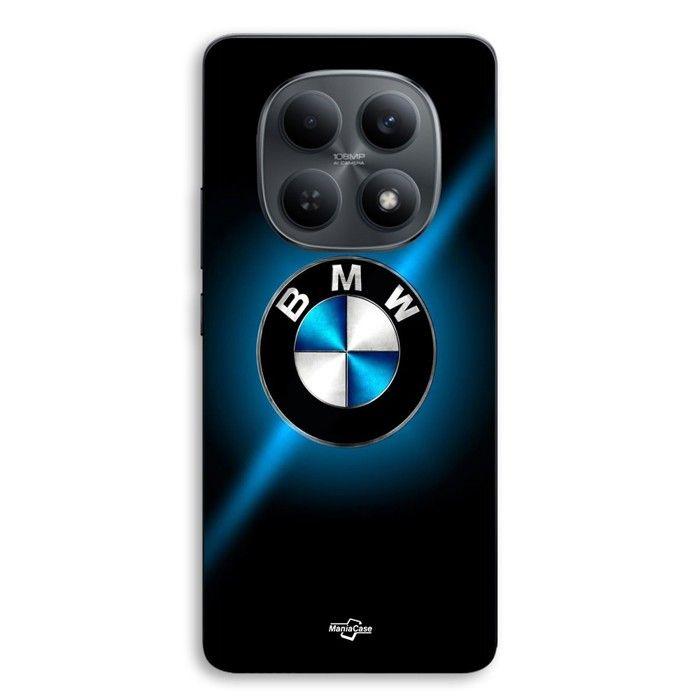 Coque de téléphone - MANIACASE - Xiaomi Redmi Note 15 5G - silicone TPU - Logo BMW - Noir et bleu brillant