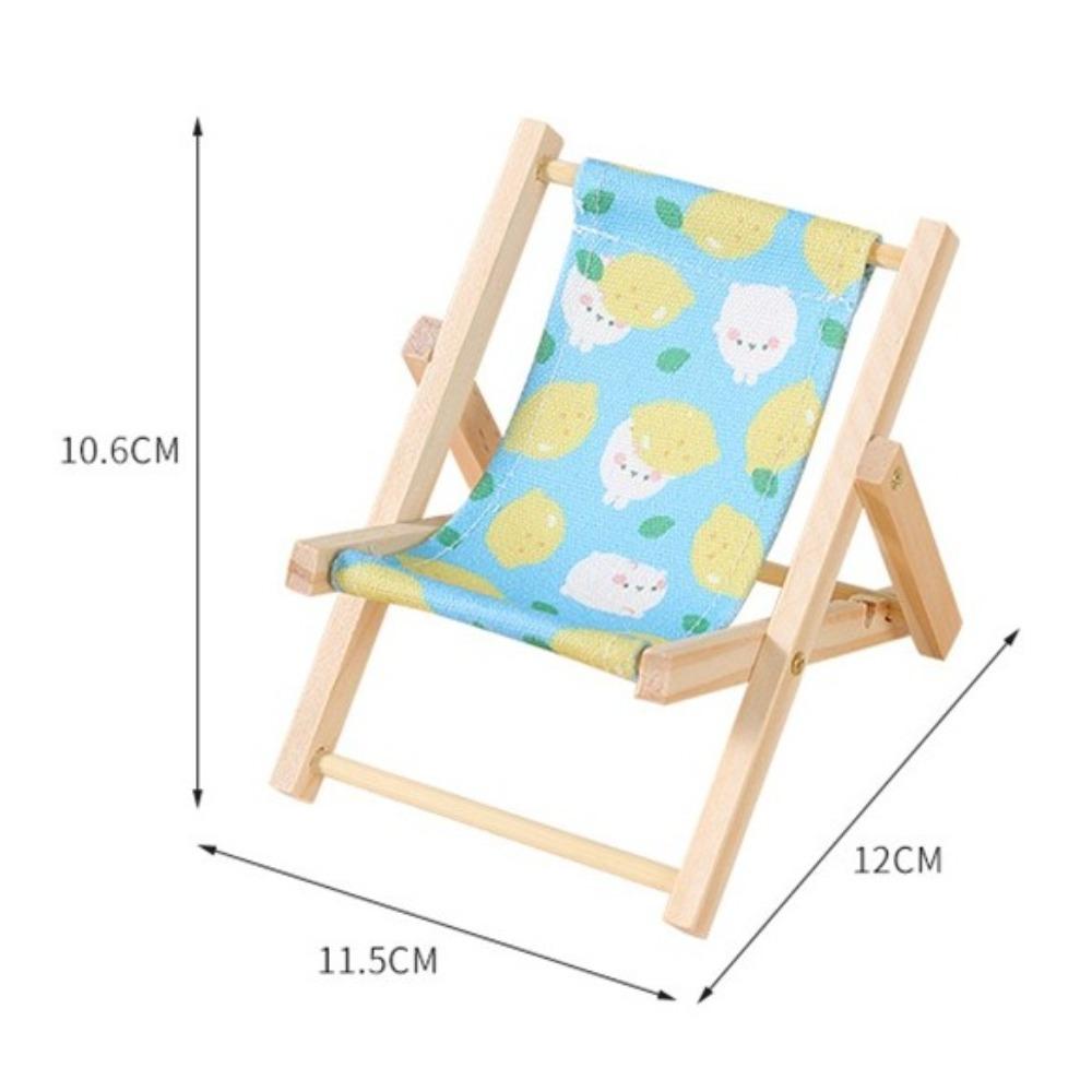 Кронштейн Деревянный Стул для Куклы Хлопковая Кукла Мобильный Телефон Держатель Пляжный Стул Мини Игрушка Модель Кукольный Домик Домашний Декор