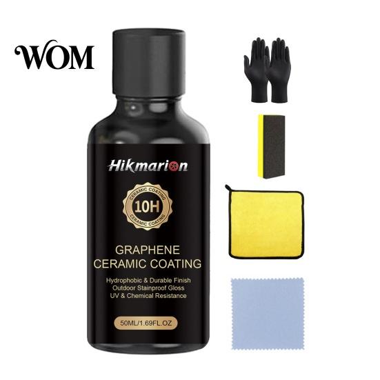 Graphene Ceramic Coating Car Coating, Nano Paint Sealant Kit, 10H Acid Rain Resistant Hardness Hydrophobic Polish for Auto, DIY Shine And Protection
