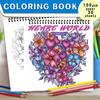 Stress Reduction Colouring Book 30 Sheets, 8.3x 8.3 Inch 100gsm Thick Paper, Spiral Bound, Halloween and Many Other Holiday Gift