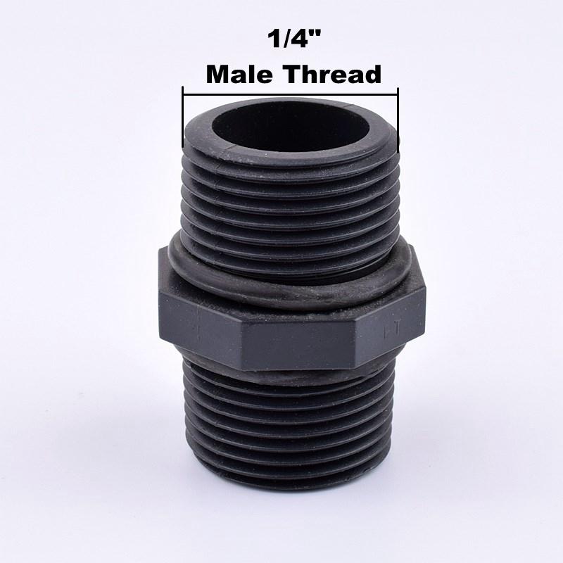 1/4"~1" Male Thread Equal Diameter Joints Garden Irrigation UPVC Nipple Connector Fish Tank Garden Irrigation Adapter Pipe Joint
