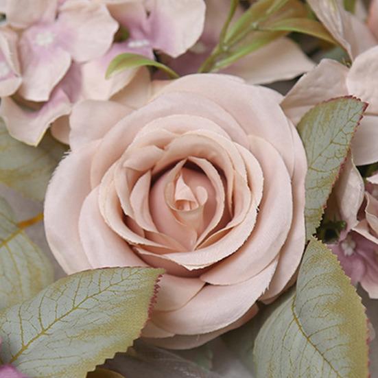 Искусственный венок из роз, кольцо для свечи, реалистичная мини-гирлянда из искусственных роз с пластиковой основой, украшение для свечи/вина, свадьбы, вечеринки, центральный элемент для обеденного стола