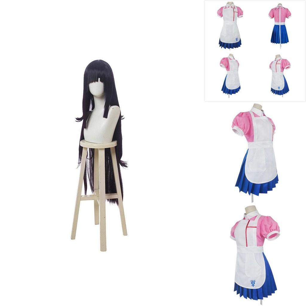 Костюм Микан Цумики из Dangan Ronpa 2, розово-белый, униформа