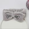 Индивидуальный логотип OMG Бантик Повязка на лицо для волос Кролик Кошачьи ушки Милая Плюшевая Леди Мягкая Женская Эластичная Повязка на волосы Фланелевая Повязка на голову для макияжа