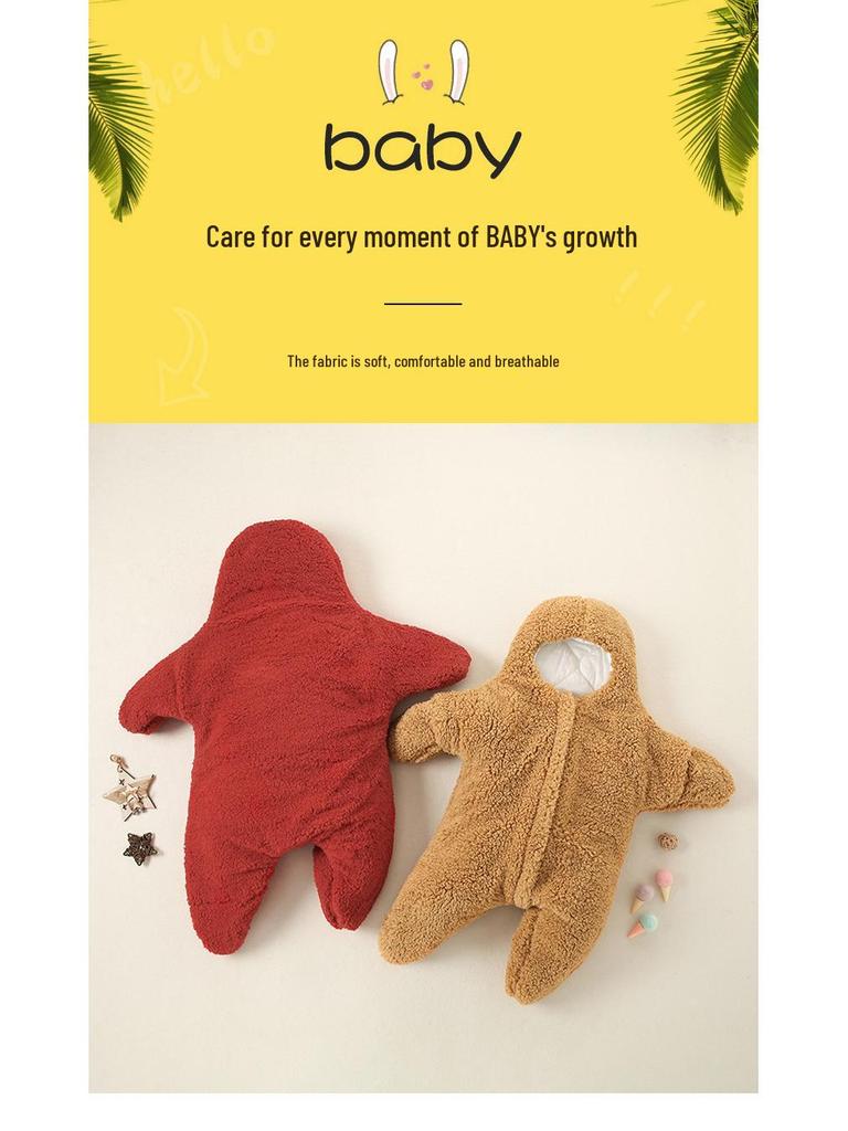 Уютное зимнее пеленальное одеяло для новорожденных - Анти-вздрагивание, Толстое и теплое