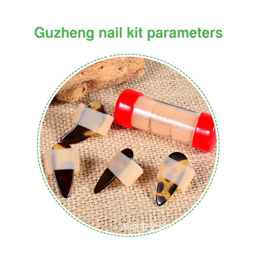 Silicone Guzheng Nail Cover Guzheng Practice Finger Protector Nail Tips Fixing Ring