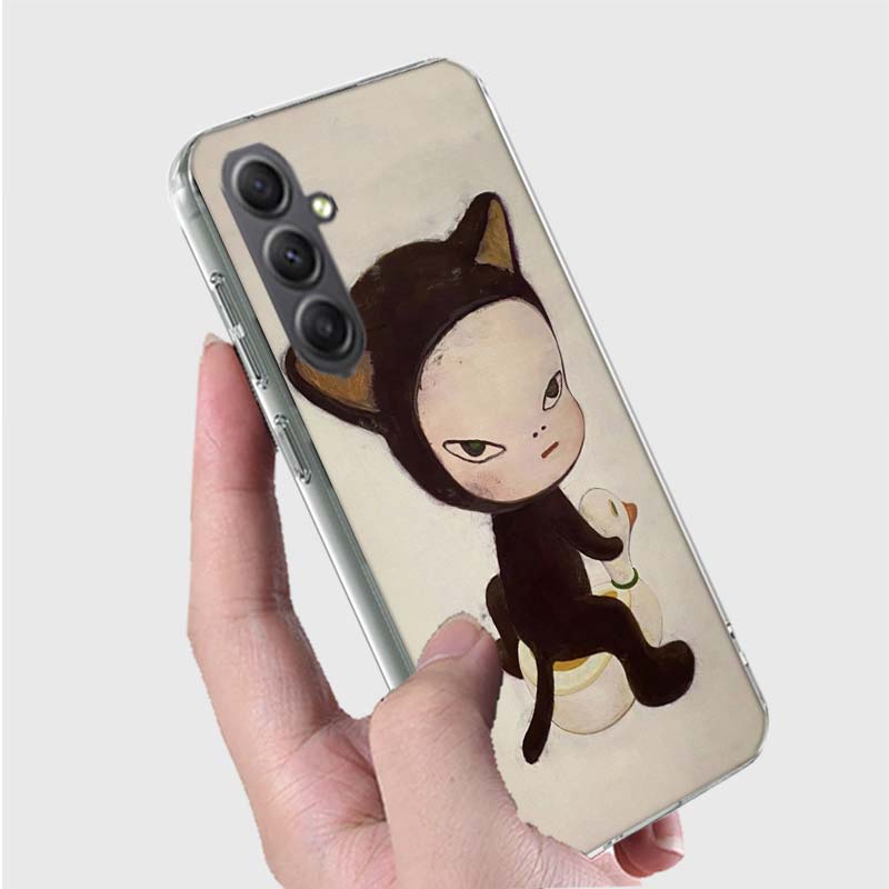 Cute Nara Yoshitomo Art Phone Case for Samsung A16 A26 A36 A56 A17 A37 A57 A07 A06 A02S A03 A04S A05S Galaxy Note 20 10 A50S A71