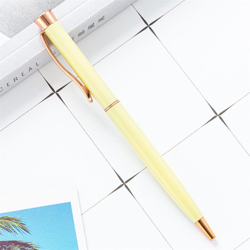 Металлическая шариковая ручка, многоцветная вращающаяся шариковая ручка, пишущий инструмент для школьных канцелярских принадлежностей, офиса